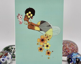 5x7 Queen Bee blank greeting card by Avery Multer