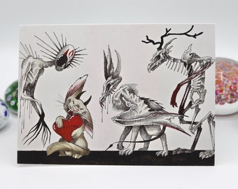 5x7 L'il Monster Valentine card by Avery Multer