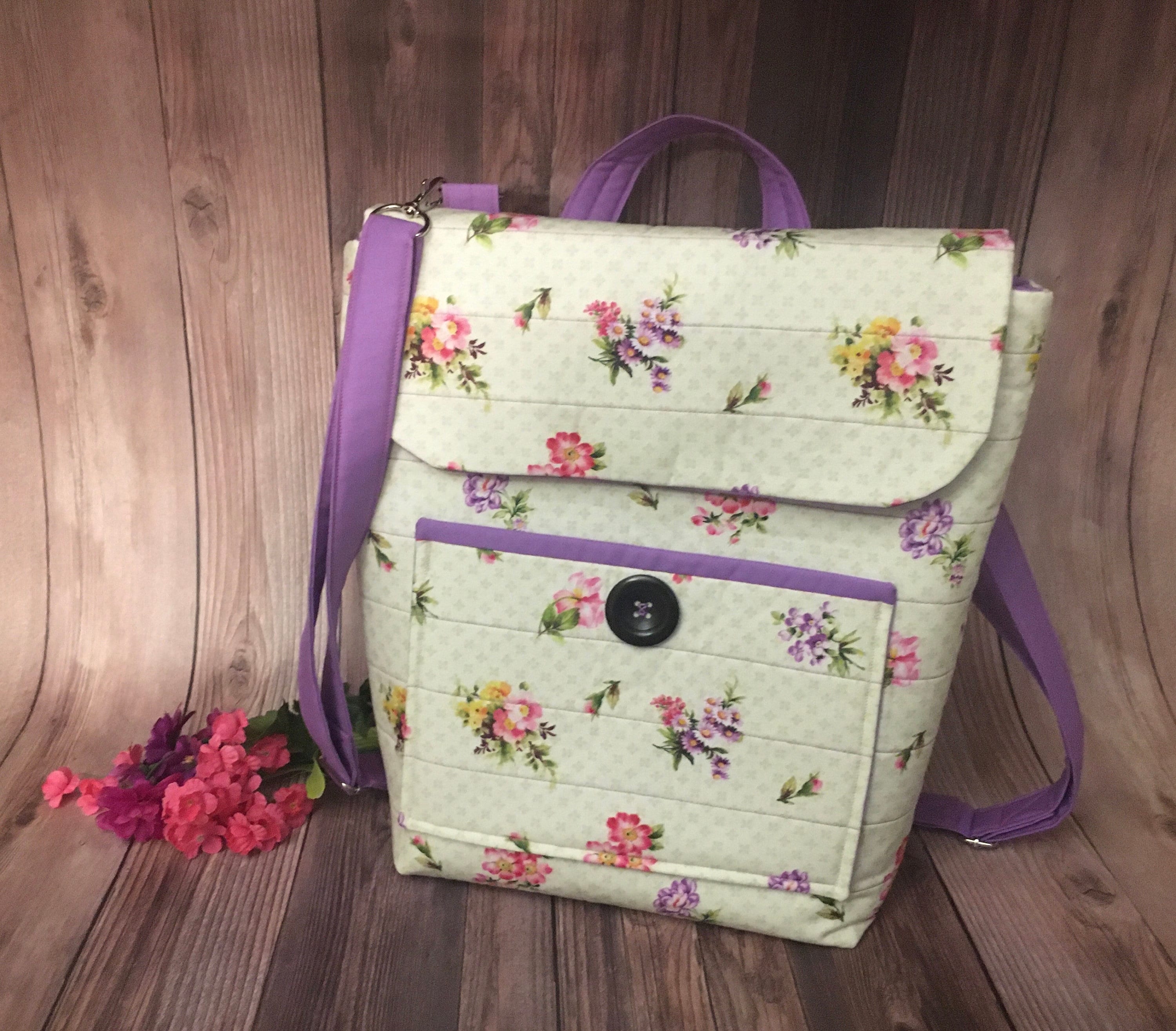 lavender backpack purse