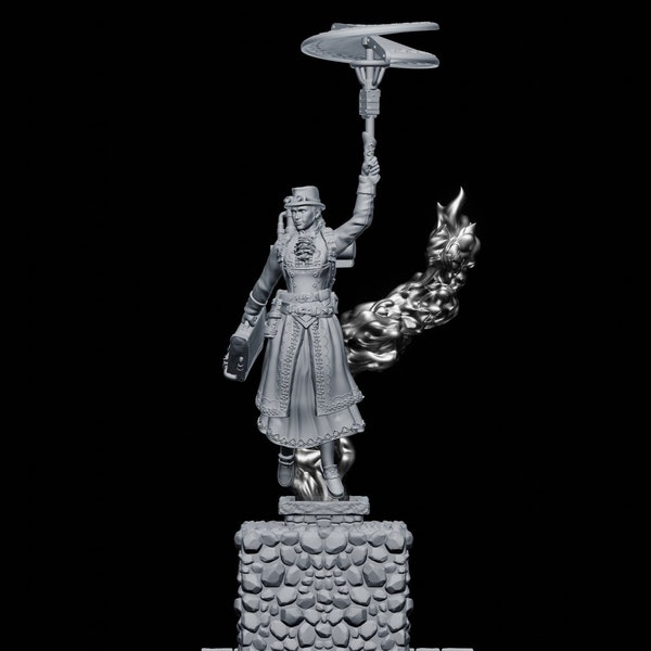 Mary Poppins, resin miniature to mount and color, role-playing, DnD, RPG, RDR