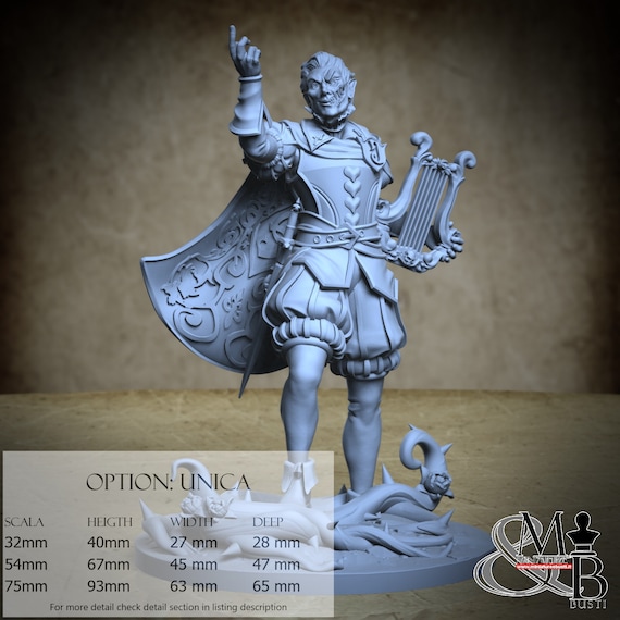 Knave of Hearts, Alice in nightmareland, by Great Grimoire, miniature to assemble and color, resin