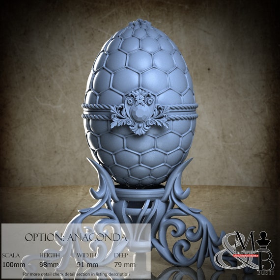 Faberge Eggs Series 2, Miniature to Assemble and Color, Made of Resin