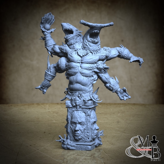 Karkhareetoth Bust, The Trench - Blood in the Water, by Archvillain Games, miniature to assemble and paint, resin