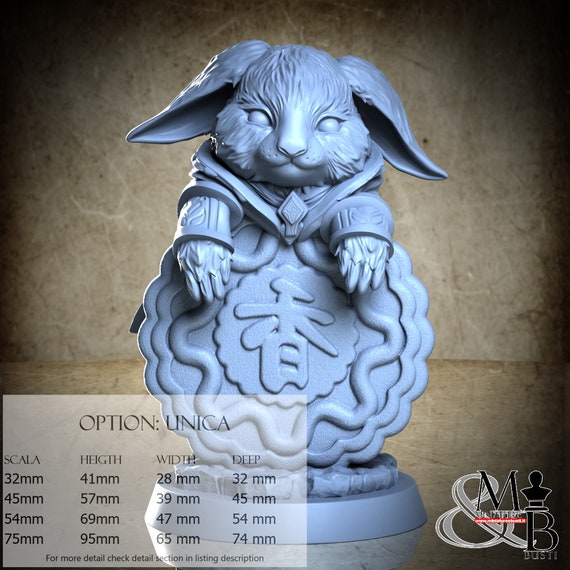 Puffy, Young Cottontails, by Clay Cyanide Miniature, miniature to assemble and paint, resin