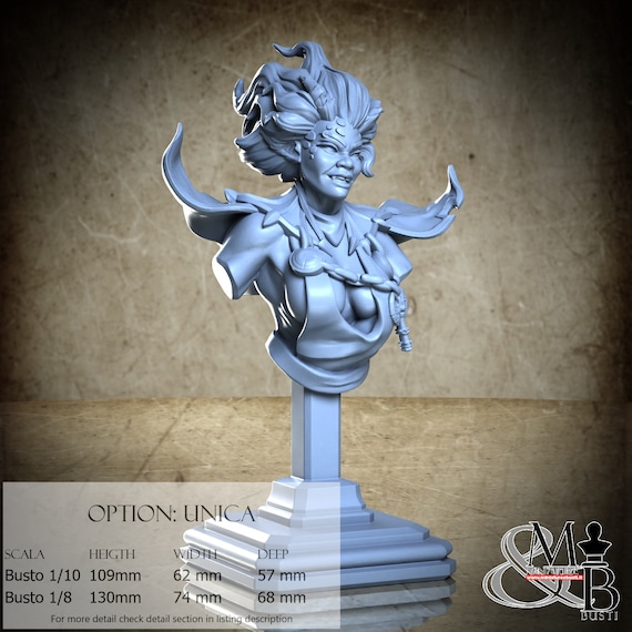 Tanis Bust, Lodge of the Dark Arts, Great Grimoire, resin miniature to assemble and paint