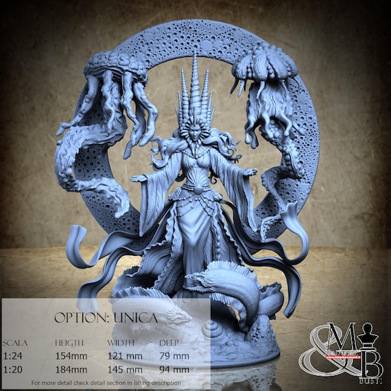 Amythea the Sea Sorceress, November 2023, by Claydemon, miniature to assemble and paint, resin