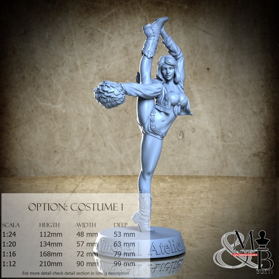 Cheerleaders Body 1, Luglio 2023 (5 Stili), di Nutshell Atelier, miniatura da assemblare e colorare, resina