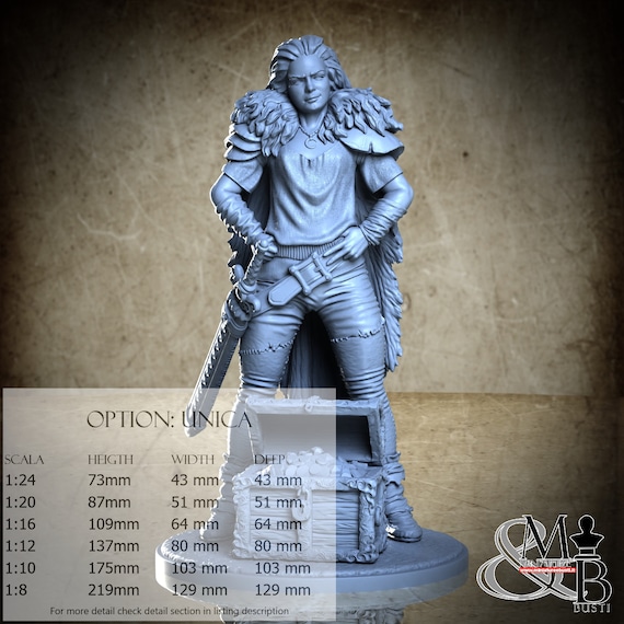 Little Wolf the Bandit Leader, April 2023, Claydemon, miniature to assemble and color, in resin