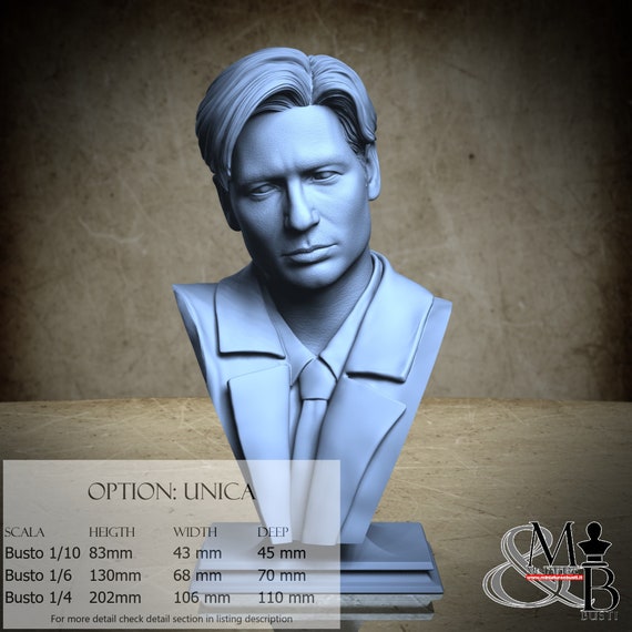 FBI mysteries male detective bust, August 2022, Kuton, miniature to assemble and color, in resin