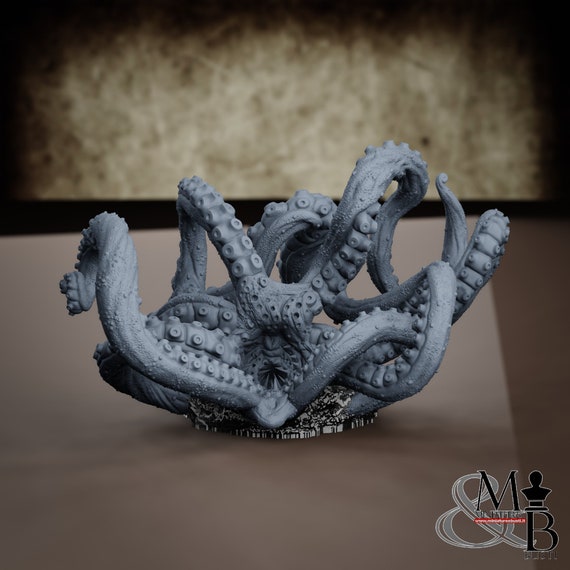 Kraken, resin miniature to mount and color, role-playing, DnD, RPG, RDR, Anime