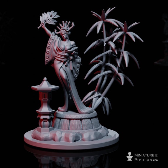 Uzume, resin miniature to assemble and color, role-playing games, DnD, RPG, GDR, Anime