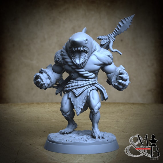 Gnaw, Pirate Sharks, by Clay Cyanide Miniatures, miniature to assemble and paint, resin