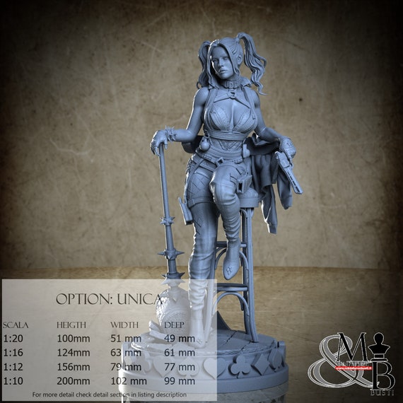 Psycothic Criminal Girl, miniature to assemble and color, in resin