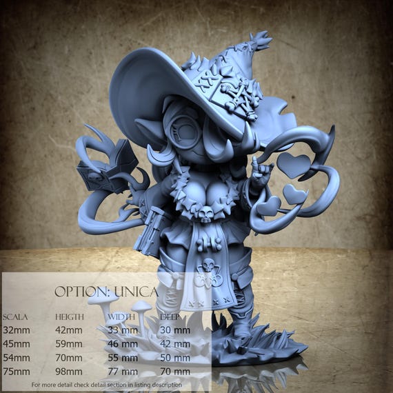 Chibgoblin Yara, M40, by Ronin Art Workshop, miniature to assemble and paint, resin