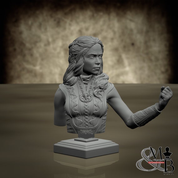 Dragon Queen Bust, resin miniature to assemble and color, role-playing games, DnD, RPG, GDR