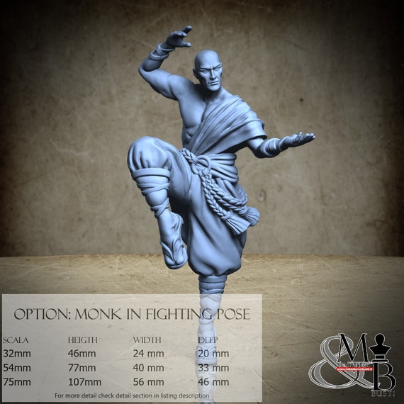 Exiled monks, miniature to assemble and color, in resin