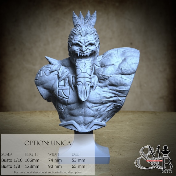 Tumatauenga BUST, Maori Mythos, by Clay Cyanide Miniatures, miniature to assemble and paint, resin