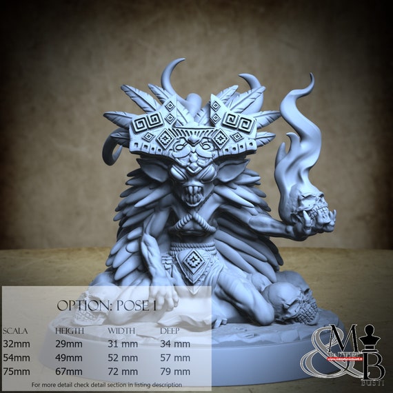 Chaneque, Pantheon of Aztecs (5 Stili), di Clay Cyanide Miniature, miniatura da assemblare e colorare, resina