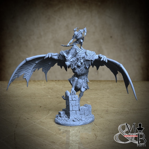 Dire Bat Riders, Blood Right - Red Reign (4 Styles), by Archvillain Games, miniature to assemble and paint, resin