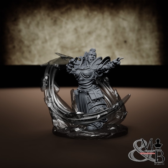 Steelbreaker Clan Geomancer resin miniature to assemble and color, role-playing games, DnD, RPG, GDR, Archvillain Games