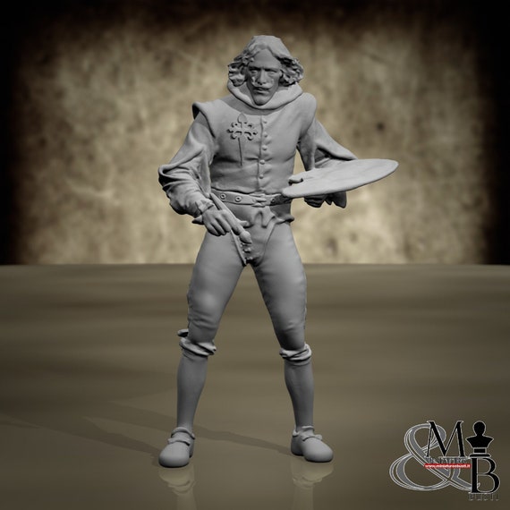 Painter (Golden Hero), resin miniature to assemble and color, role-playing games, DnD, RPG, GDR, Anime