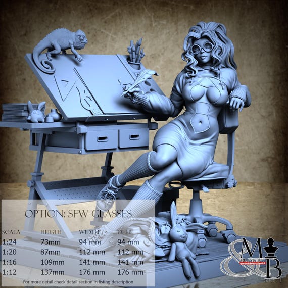 Felicia, Pin-up (8 Stili), di Ronin Art Workshop, miniatura da assemblare e colorare, resina