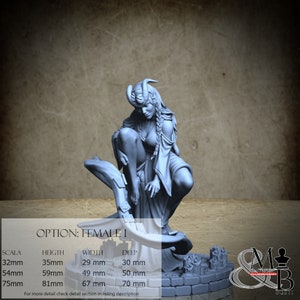 Chaval Tiefling Female, Circus Grottesque (2 Stili), di Archvillain Games, miniatura da assemblare e colorare, resina