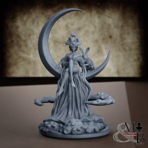 Chang&#39;e, Resin-Miniatur zum Zusammenbauen und Bemalen, Rollenspiele, DnD, RPG, DDR