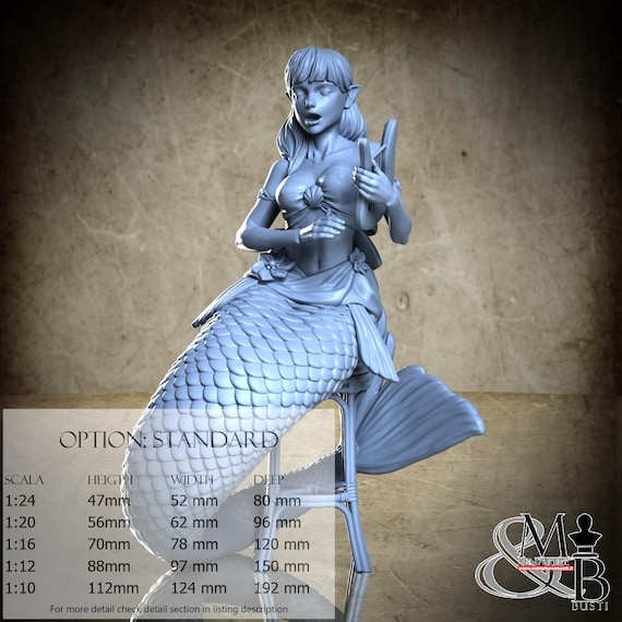 Siren, July 2023, by Nutshell Atelier, miniature to assemble and paint, resin