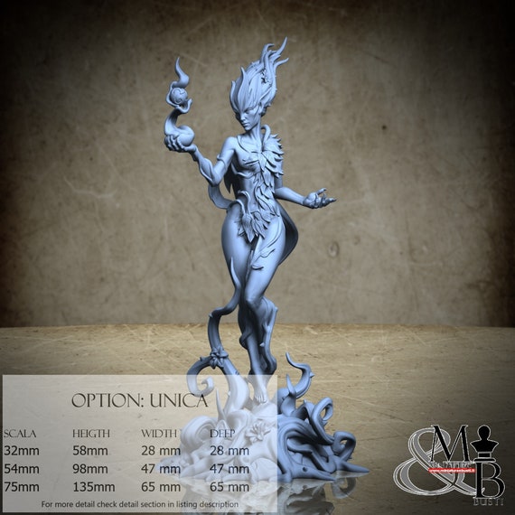 Nysa, the Forest Nymph, miniature to assemble and color, in resin