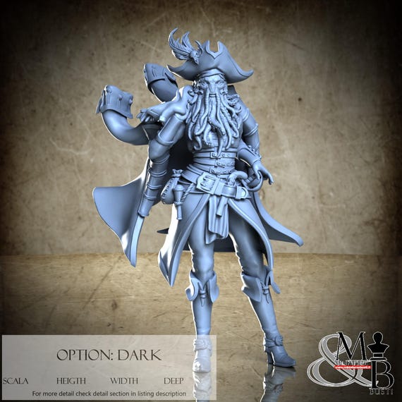 Captain Sadie Waters35, Gathering Storm (2 Styles), by Great Grimoire, miniature to assemble and paint, resin