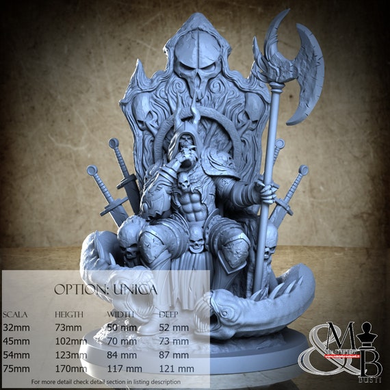 Asmodeus, Princes of Hell, Clay Cyanide Miniature, miniature to assemble and color, in resin