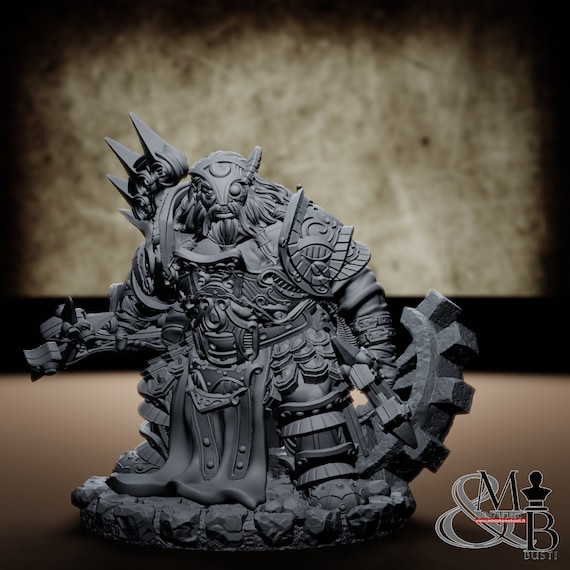 Steelbreaker Clan Engineer miniatura in resina da montare e colorare, giochi di ruolo, DnD, RPG, GDR, Archvillain Games