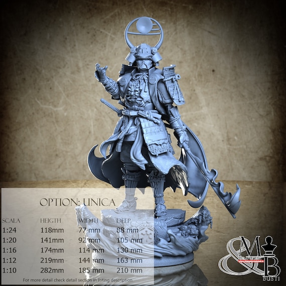 Samurai Darth Vader, October 2023, Michel B. Rodriguez, miniature to assemble and color, in resin