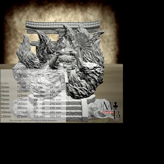 Inari, Japanese Deities, di Clay Cyanide Miniature, miniatura da assemblare e colorare, resina