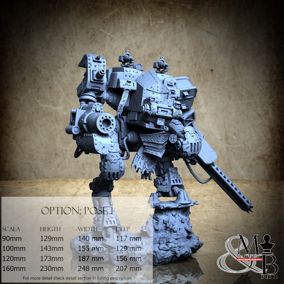 Morior MK-18 Paladin, Deadmen Brigade - Moriur Invictus (4 Opzioni), di Archvillain Games, miniatura da assemblare e colorare, in resina