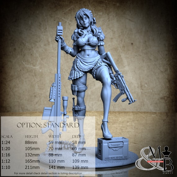 Astrid, M28 (3 Stili), di Ronin Art Workshop, miniatura da assemblare e colorare, resina