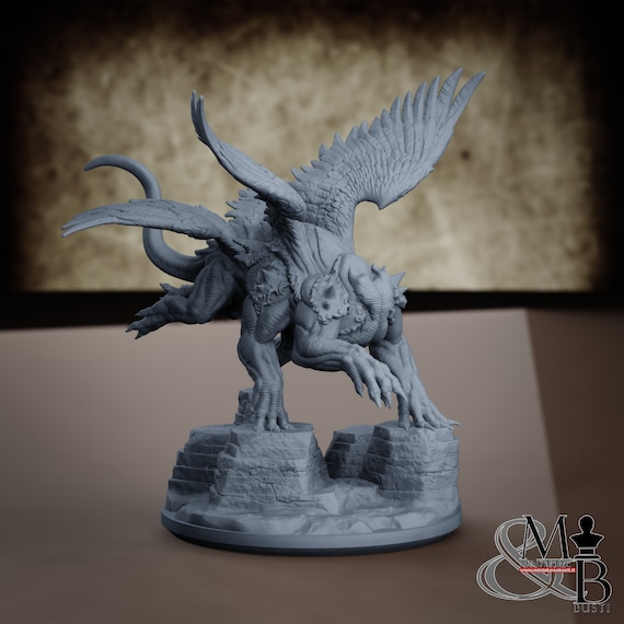 Hundun, resin miniature to assemble and color, role-playing games, DnD, RPG, GDR