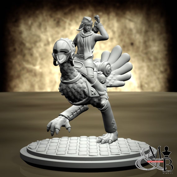 Female Rider, Fantasy Kingdom, by Clay Cyanide Miniature, miniature to assemble and paint, resin