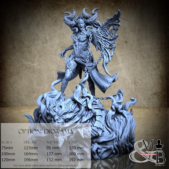Fierna, Speak of the devil - act I (2 Styles), by Archvillain Games, miniature to assemble and color, resin
