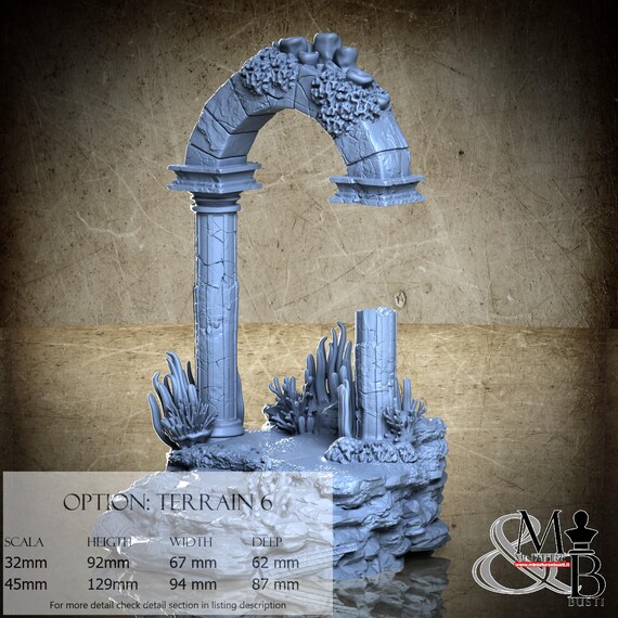 Underwater Terrains, The chronicles of Atlantis (7 Stili), di Clay Cyanide Miniature, miniatura da assemblare e colorare, resina