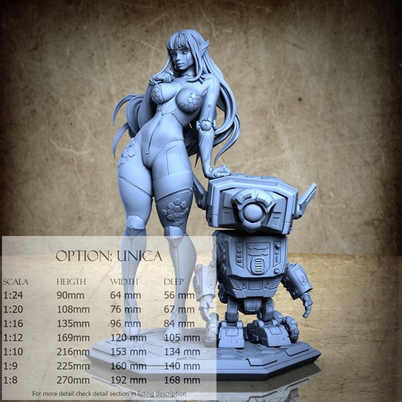 ILLYSA, Pin-up (3 Styles), by Ronin Art Workshop, miniature to assemble and color, resin