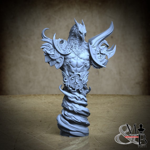 Aratiel the Golden - Bust, Astral Court - Order of The Grifon, by Archvillain Games, miniature to assemble and paint, resin
