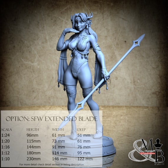 Farah, Pin-up (4 Stili), di Ronin Art Workshop, miniatura da assemblare e colorare, resina