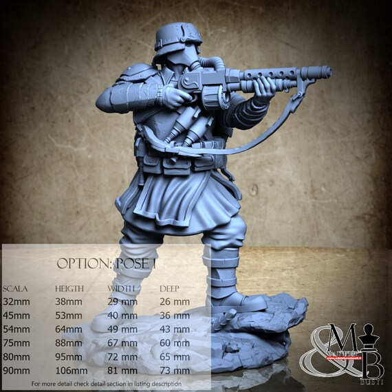 Morior Shocktrooper, Deadmen Brigade - Moriur Invictus (7 Stili), di Archvillain Games, miniatura da assemblare e colorare, resina
