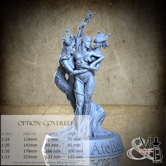 Forest Dryad, July 2023 (2 Styles), by Nutshell Atelier, miniature to assemble and paint, resin