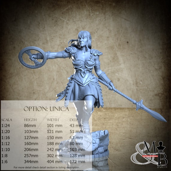 Sheena, Warrior Queen, Big Models, di Clay Cyanide Miniature, miniatura da assemblare e colorare, resina