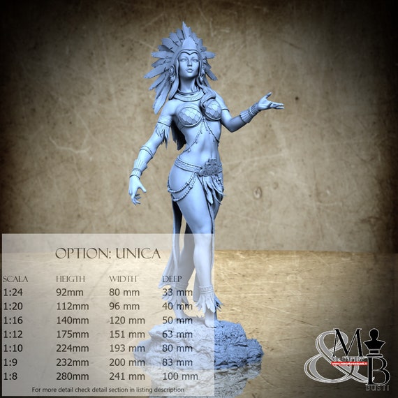 Aztec Godess, March 2024, by ca_3d_art, miniature to assemble and color, resin