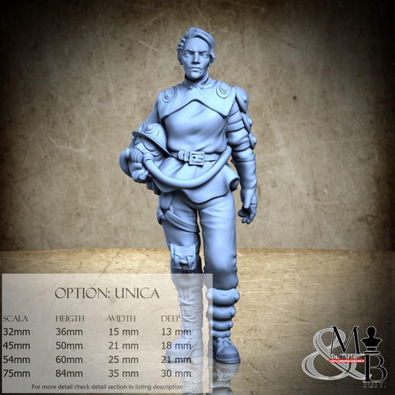 Clarissa Pyrehelm, City 451, by Great Grimoire, miniature to assemble and paint, resin