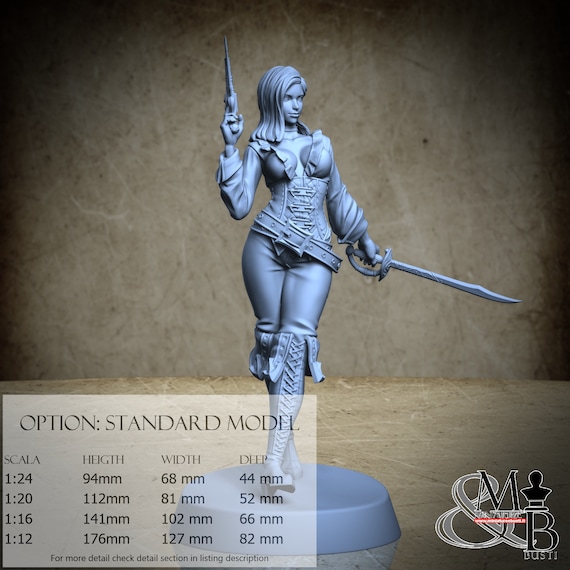 Pirate, Ottobre 2022 (4 Stili), di Nutshell Atelier, miniatura da assemblare e colorare, resina